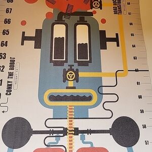 Colorful Robot Growth Chart for Kids New!